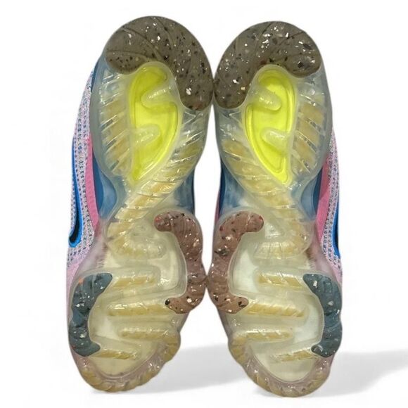 Nike Air VaporMax Shoes Sneakers 2021 Womens Size 9 Pink Blue Flyknit DX3369-600 - Picture 4 of 8